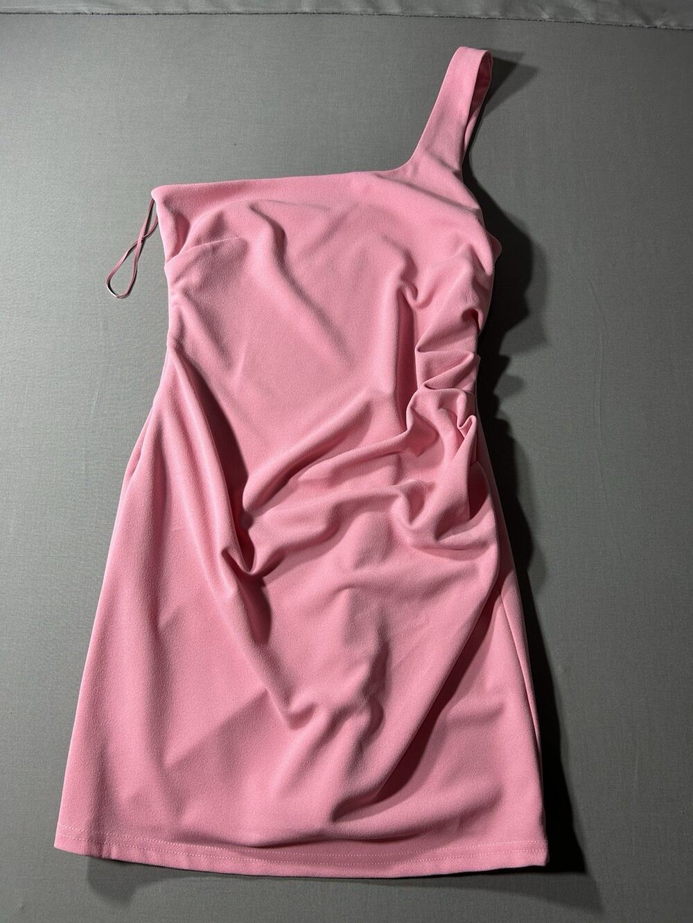 Lena One-Shoulder Mini Dress Pink M |New With Tag|